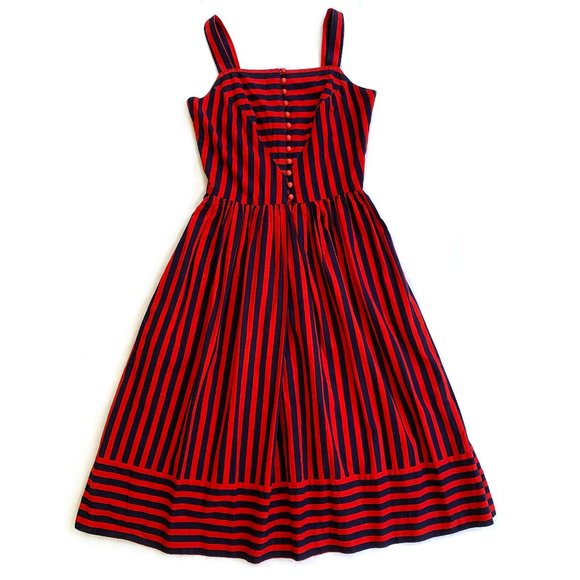 Vintage Dresses & Skirts - Vintage Lanz Originals Striped Dress